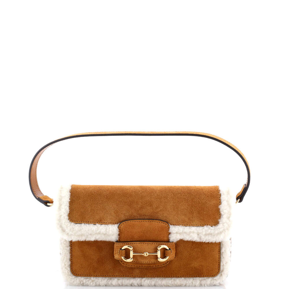 Gucci Horsebit Shoulder Bag Suede With #218064G19B